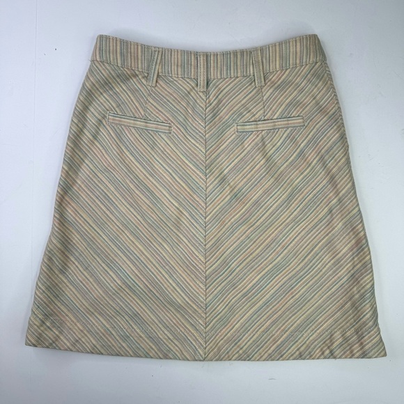 Pilcro and the Letterpress Anthropologie a-line skirt pastel rainbow chino 2 - Picture 3 of 7
